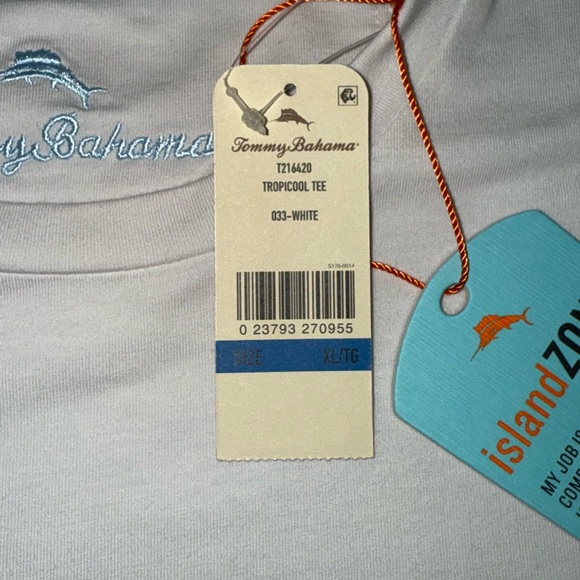 Men’s Tommy Bahama Tropicool IslandZone T-Shirt, XL, White, NWT - Picture 4 of 7